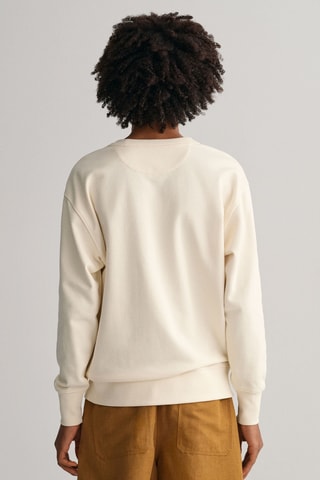 Sweat relaxed en coton biologique - Crème