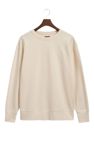 Sweat relaxed en coton biologique - Crème