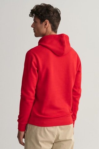 Sweat regular à capuche - Rouge