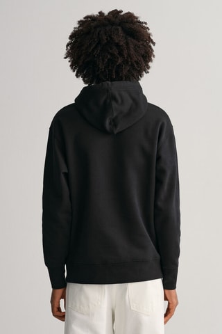 Sweat relaxed en coton biologique à capuche - Noir