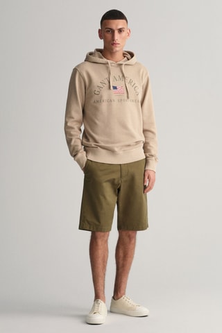 Sweat relaxed à capuche - Beige