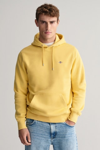Sweat regular à capuche - Jaune