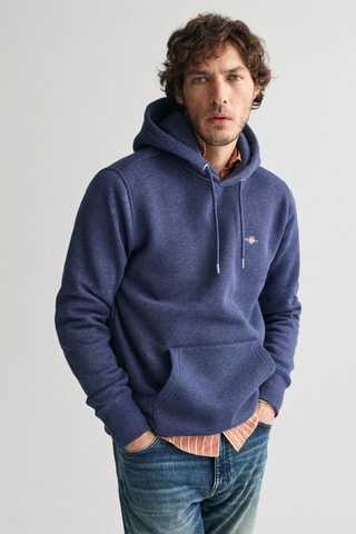 Sweat regular à capuche - Bleu