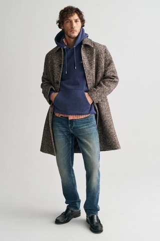 Sweat regular à capuche - Bleu