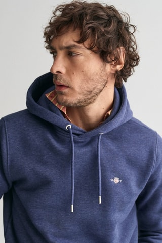 Sweat regular à capuche - Bleu