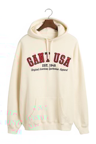 Sweat relaxed à capuche - Crème