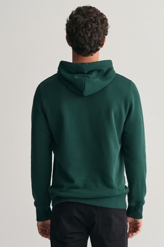Sweat regular à capuche - Vert foncé