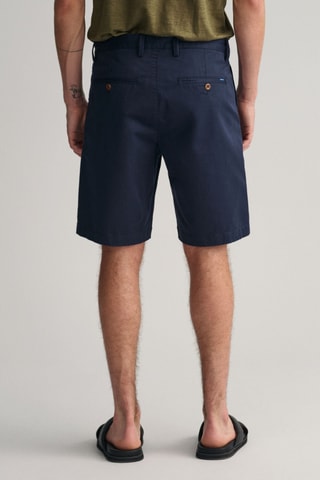 Short slim en coton biologique - Bleu marine