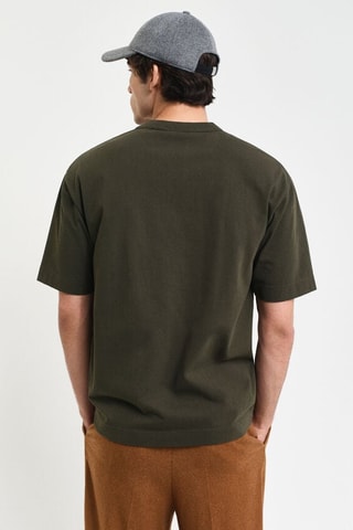 T-shirt relaxed en coton biologique - Vert foncé