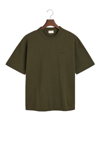 T-shirt relaxed en coton biologique - Vert foncé