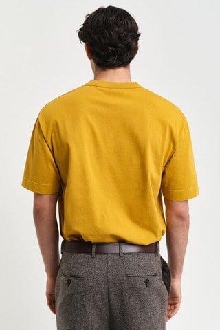 T-shirt relaxed en coton biologique - Jaune moutarde