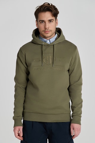 Sweat regular à capuche - Kaki