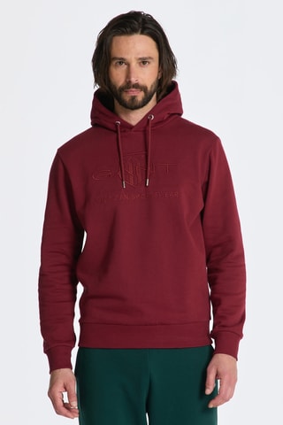 Sweat regular à capuche - Bordeaux