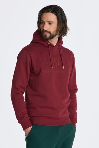 Sweat regular à capuche - Bordeaux