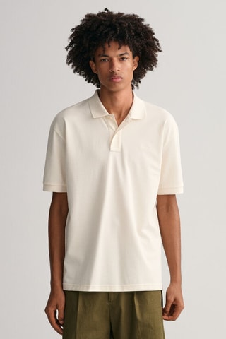 Polo en coton biologique - Crème