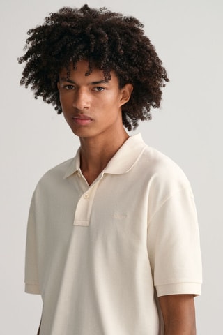 Polo en coton biologique - Crème