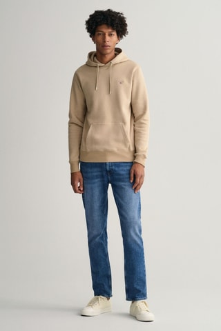 Sweat regular à capuche - Beige