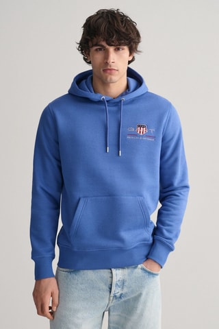 Sweat regular à capuche - Bleu