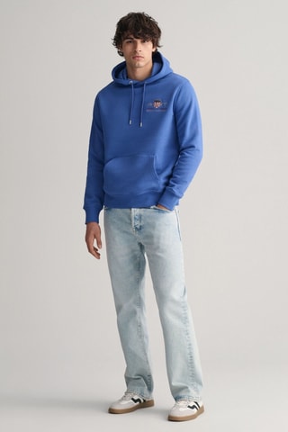 Sweat regular à capuche - Bleu