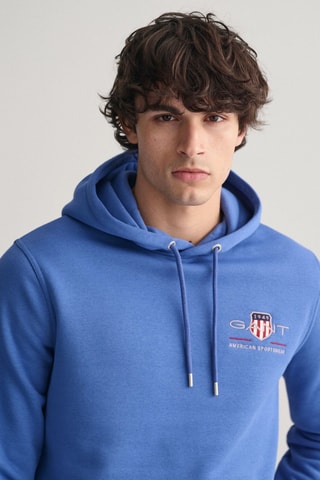 Sweat regular à capuche - Bleu