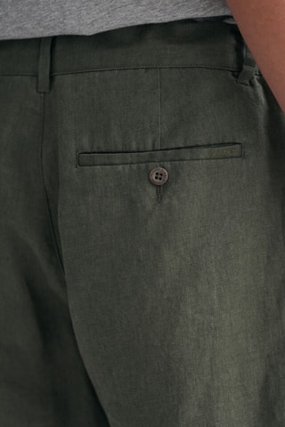 Short relaxed en lin - Vert kaki