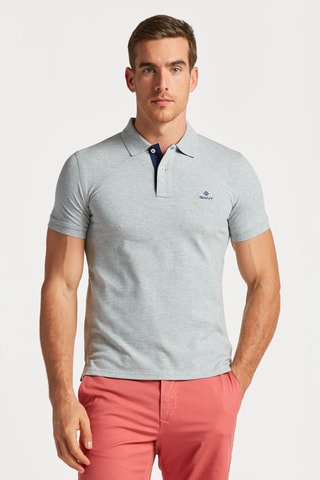 Polo slim - Gris clair