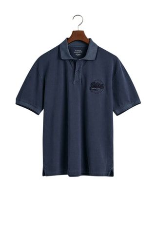 Polo relaxed - Bleu marine