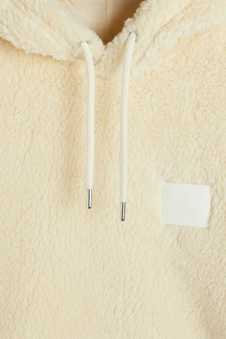 Sweat relaxed à capuche - Crème