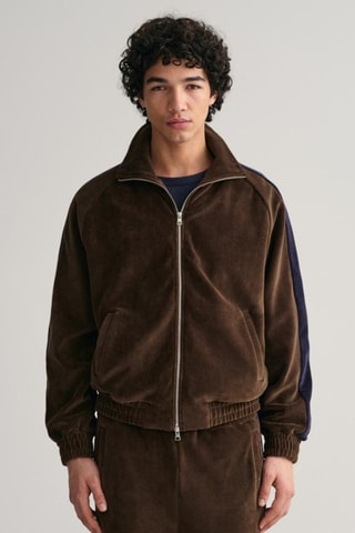 Sweat zippé relaxed - Marron