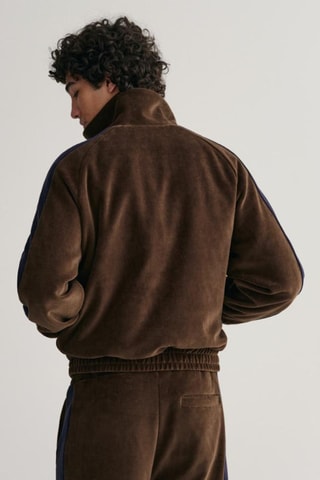 Sweat zippé relaxed - Marron