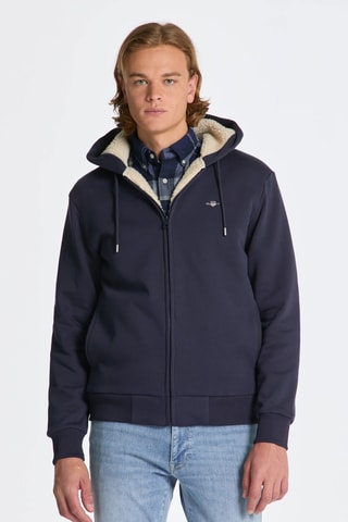 Sweat regular à capuche - Bleu marine