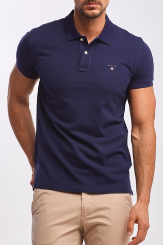 Polo slim - Bleu marine