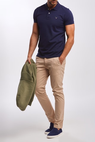 Polo slim - Bleu marine