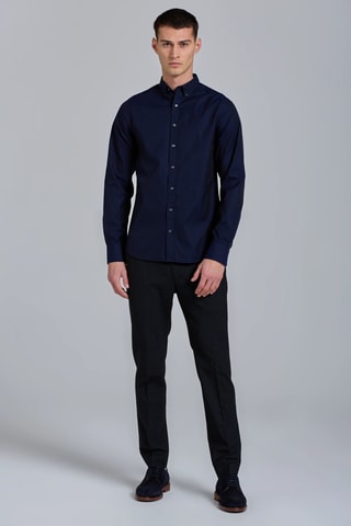 Chemise slim - Bleu marine