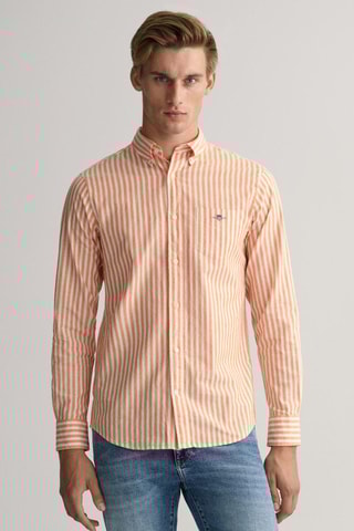 Chemise regular en lin - Orange