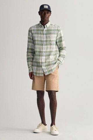 Chemise regular en lin - Vert