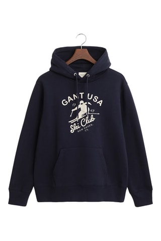 Sweat regular à capuche - Bleu marine