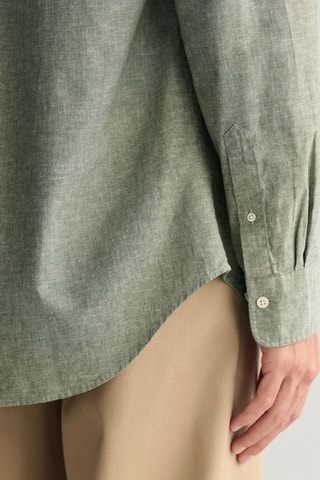 Chemise regular en lin - Vert