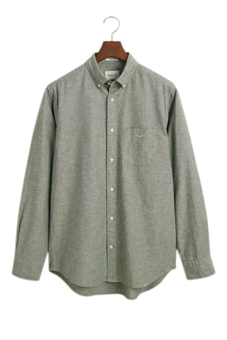 Chemise regular en lin - Vert