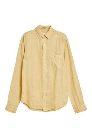 Chemise regular en lin - Jaune pâle