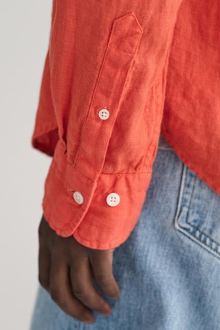 Chemise relaxed en lin - Orange