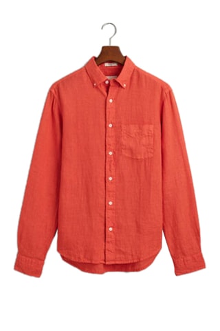 Chemise relaxed en lin - Orange