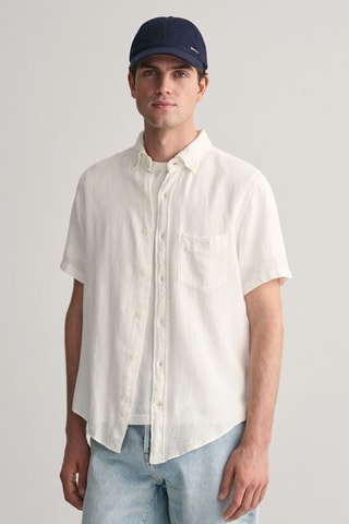 Chemise regular en lin - Blanc