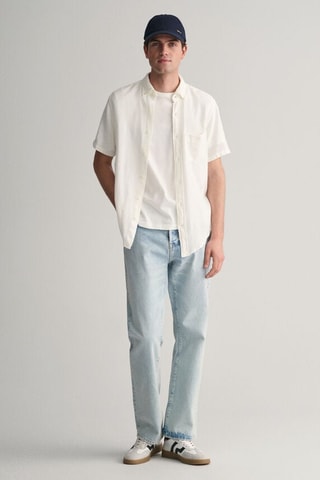 Chemise regular en lin - Blanc