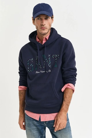 Sweat regular à capuche - Bleu marine