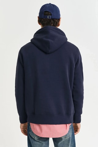 Sweat regular à capuche - Bleu marine