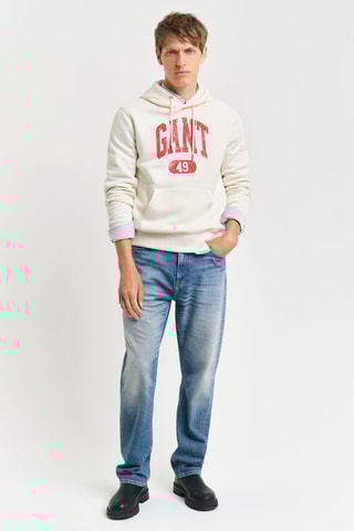 Sweat regular à capuche - Crème