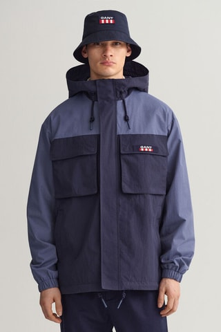 Veste regular à capuche - Bleu marine