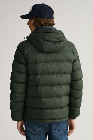 Doudoune regular à capuche - Vert foncé