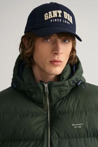 Doudoune regular à capuche - Vert foncé